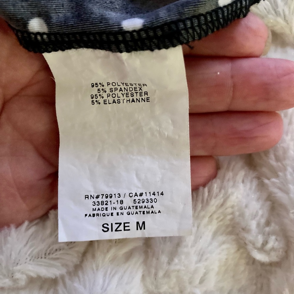 🔥HP🔥Oh Baby sz M black/white polka dot maternity blouse ruffles short sl… - Picture 4 of 4